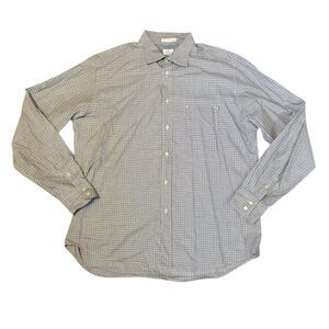 Hartford Shirt Mens Luxury Brand Long Sleeve Button Down XXL Blue green Plaid